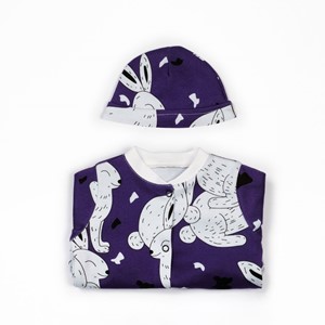 RABBIT OVERALL SET WITH HAT